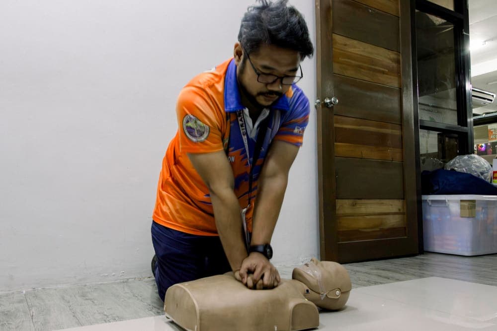 First Aid and Basic Life Support training session